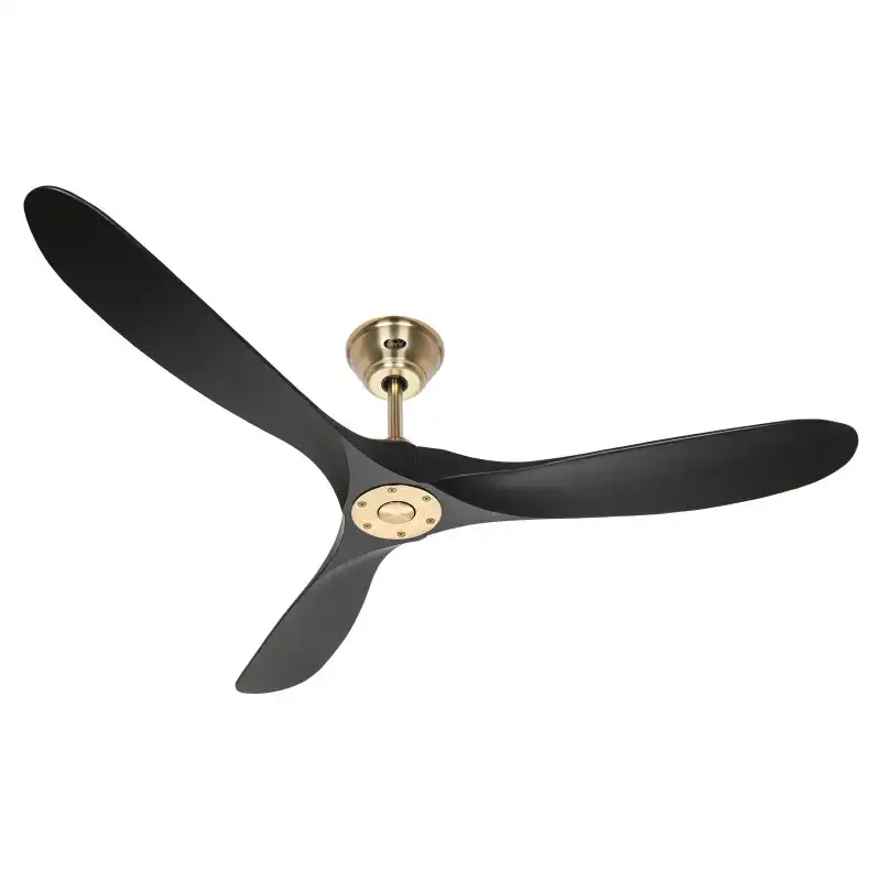 CasaFan 315233 Eco Genuino Ventilador de Techo con Mando a Distancia 14W 152cm Latón Pulido/Nogal