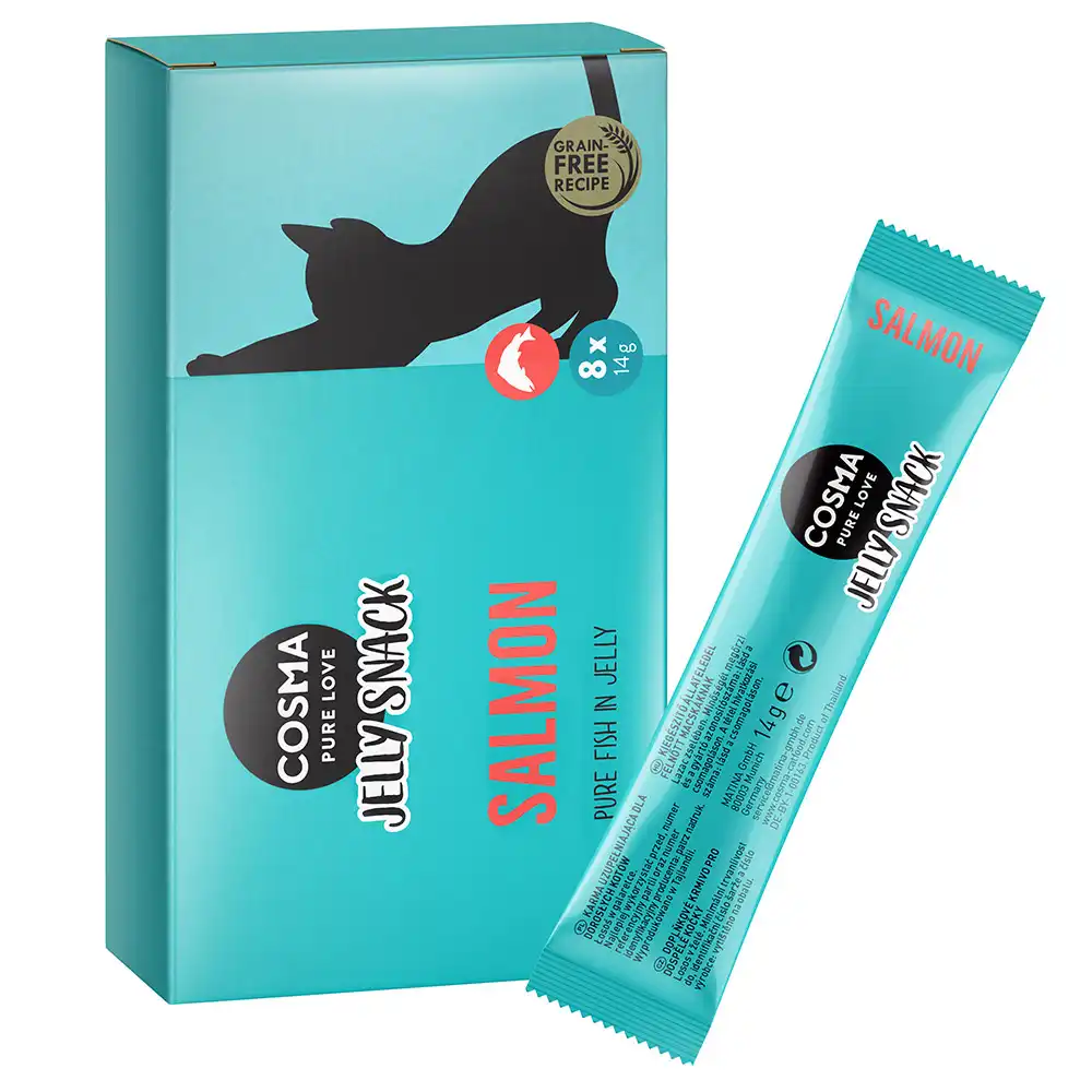 Cosma Jelly 8 x 14 g snacks para gatos - Salmón