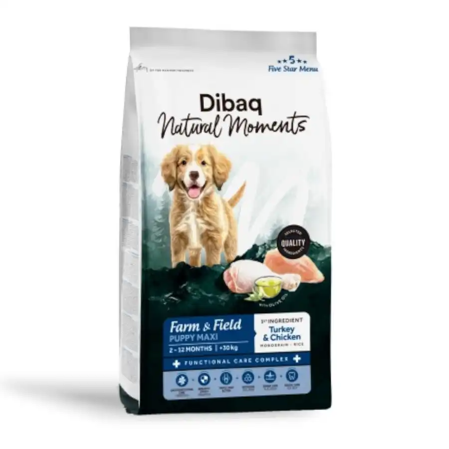 Dibaq Natural Moments Pienso Maxi Pavo y Pollo para cachorros - 12 kg - Dibaq - Comparador de precios