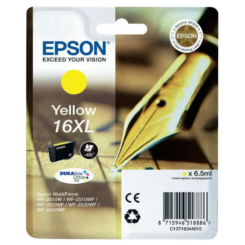 Epson T1634 Cartucho XL Amarillo WF-2010/2510/2520/2530/2540