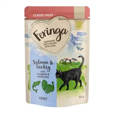 Feringa Classic Meat Menu en gelatina 12 x 85 g en sobres - Salmón y pavo con calabacín - Feringa - Comparador de precios