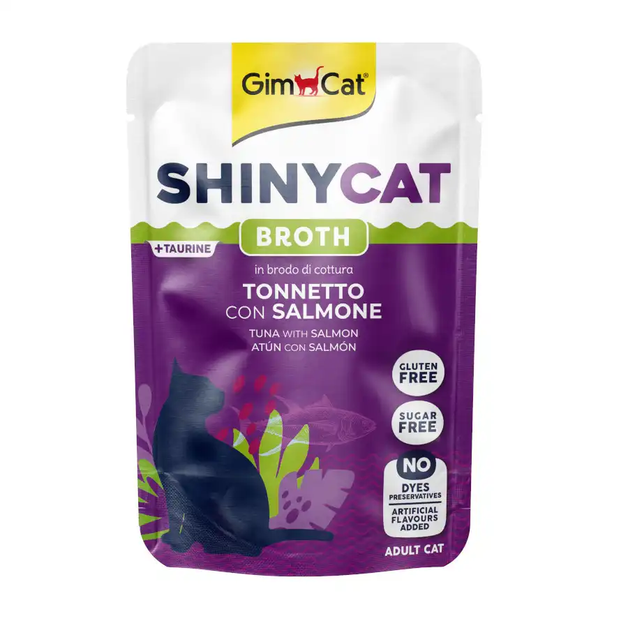 GimCat atún y salmón en caldo sobre para gatos 70 g - GimCat - Comparador de precios