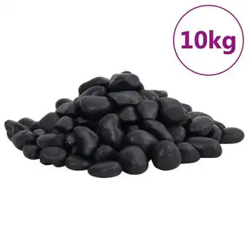 Guijarros Pulidos Negros 10 Kg 2-5 Cm