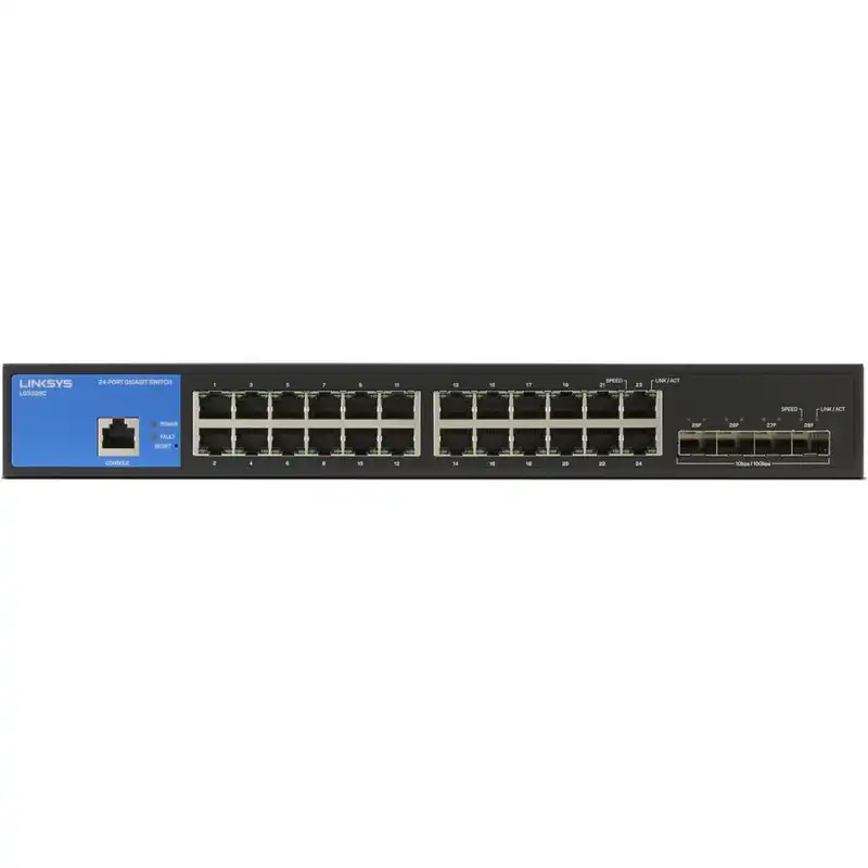 Linksys LGS328PC-EU Switch Administrado Gigabit PoE+ de 24 Puertos RJ-45 + 4 SPF+ 1G Uplinks 250W