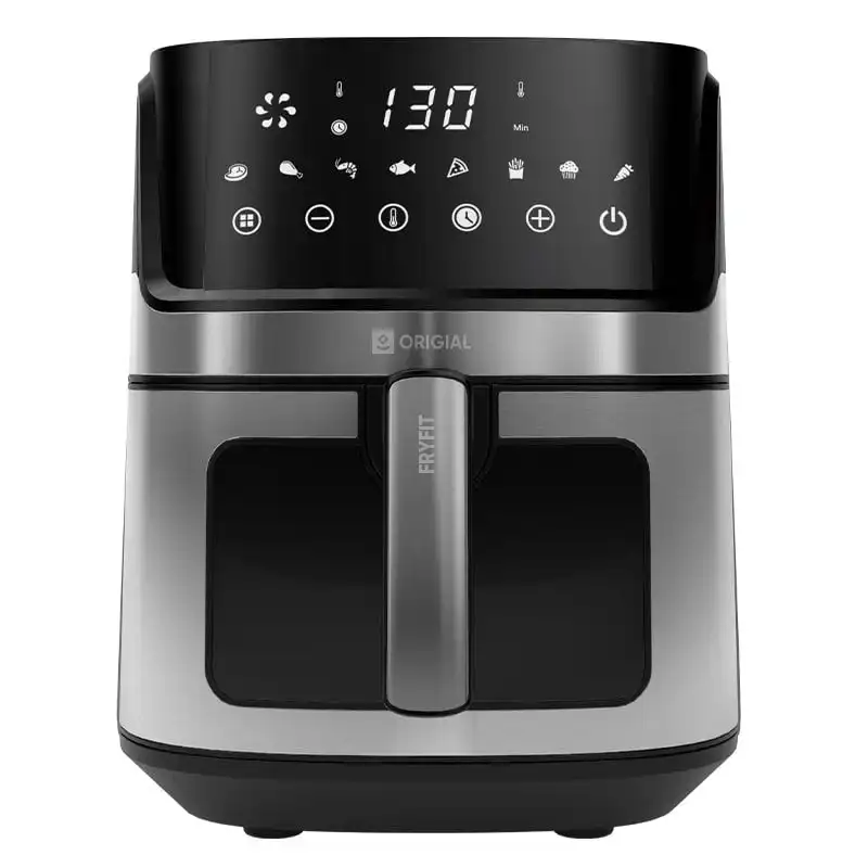 Origial FRYFIT 6.5L Freidora de Aire con Ventana 6.5L 1700W Acero Inoxidable