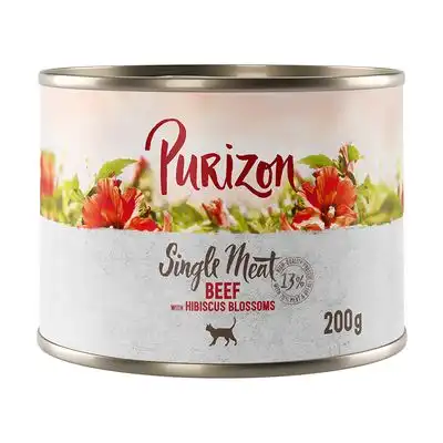 Purizon Single Meat 6 x 200 g comida húmeda para gatos - Vacuno con flores de hibisco - Purizon - Comparador de precios