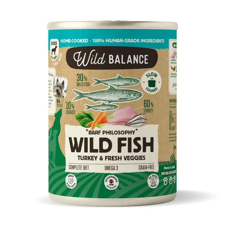 Wild Balance BARF Pescado y Pavo lata para perros