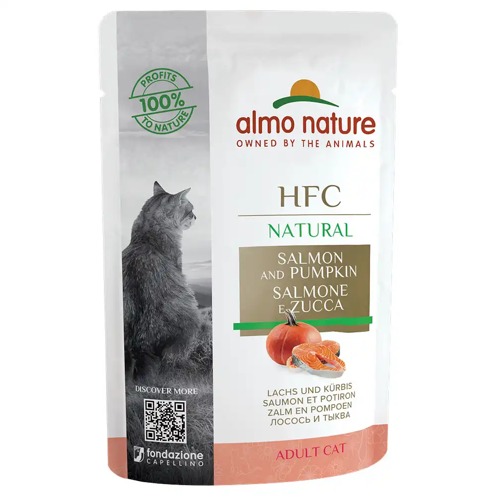 Almo Nature HFC en bolsitas 6 x 55 g - Salmón y calabaza