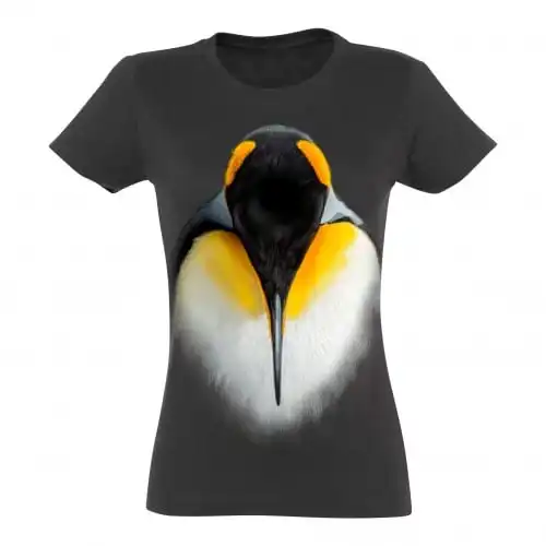 Camiseta Mujer Pingüino Real color Gris
