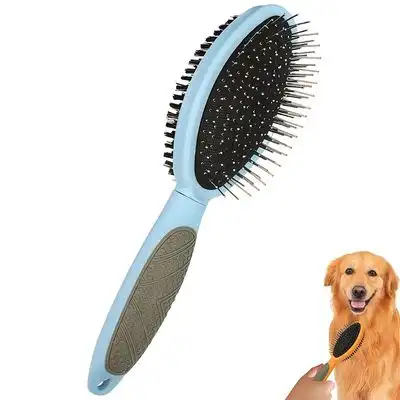 FurryFusion Cepillo de aseo para perros de doble cara - Azul - Furry Fusion - Comparador de precios