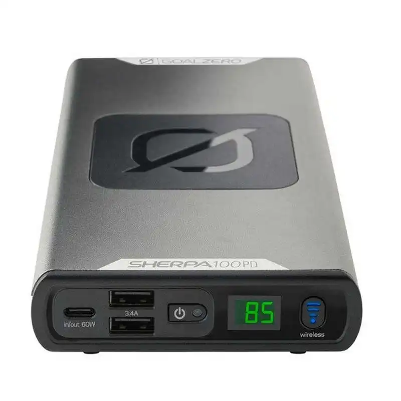 Goal Zero Sherpa 100PD Powerbank 25600mAh 94.7Wh USB-C PD 60W con Carga Inalámbrica Qi