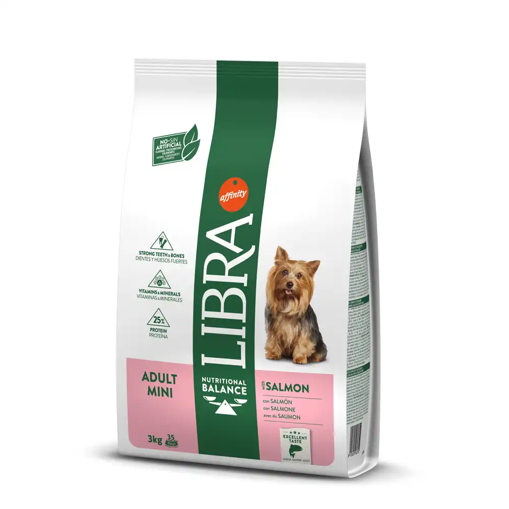 Libra Mini con salmón pienso para perros - 3 kg