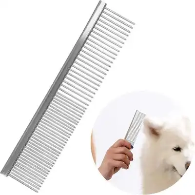 Pawffee Peine desenredante acero inoxidable 16x2,8cm, anticorrosión - 1 pieza - Pawffee - Comparador de precios