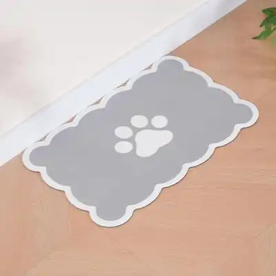 UAMLY Alfombrilla absorbente para comederos y bebederos de gatos - Gris - Uamly - Comparador de precios