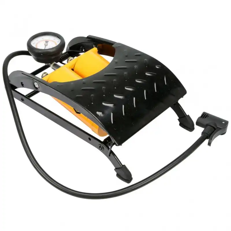 Vorel Bomba de Pie con Doble Pistón y Manómetro