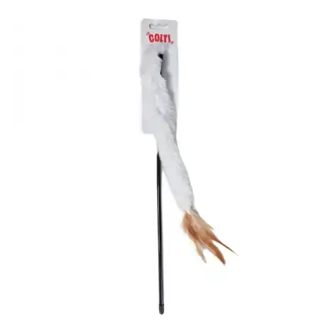 Colti Caña Suave con Plumas  para Gatos, 37 cm - Colti - Comparador de precios