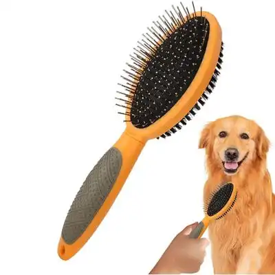 FurryFusion Cepillo de aseo para perros de doble cara - Naranja - Furry Fusion - Comparador de precios