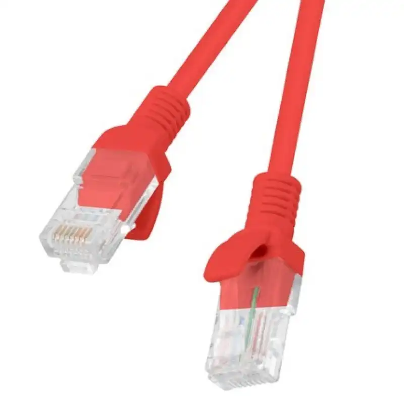 Lanberg Cable de Red RJ45 UTP Cat.5e 25cm Rojo