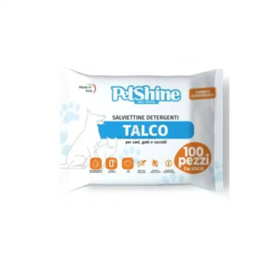 PetShine Toallitas Húmedas de Talco para perros – Pack Económico