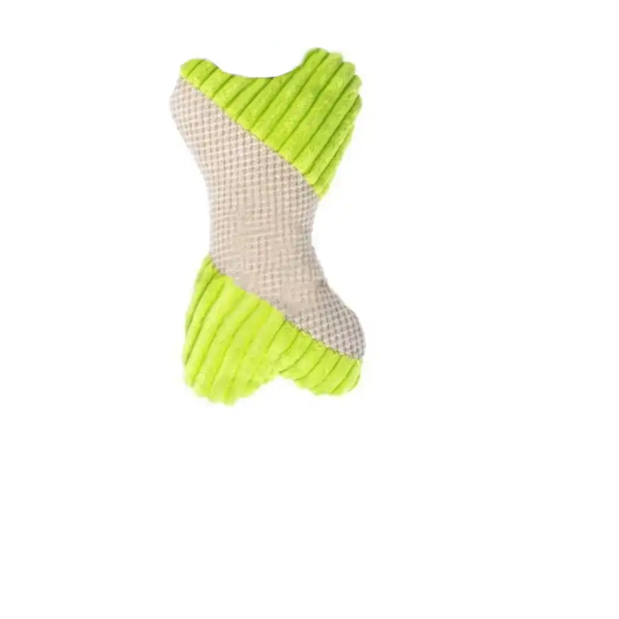 Play&Bite Premium Hueso verde de peluche para perros