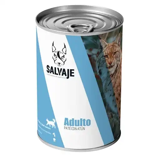 Salvaje Adulto Atún en Paté lata para gatos